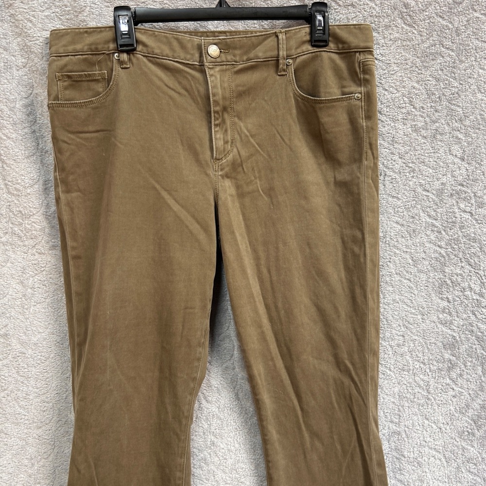 Ann Taylor LOFT Women's Brown Khaki Stretch Skinny Pants Casual Workwear, 14/32